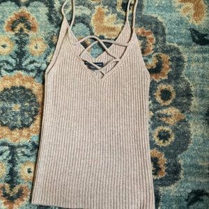 american eagle knit tank in pink/purple